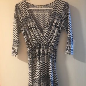 Navy and White Casual Dress Size M